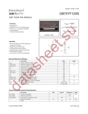 GB75YF120N datasheet  